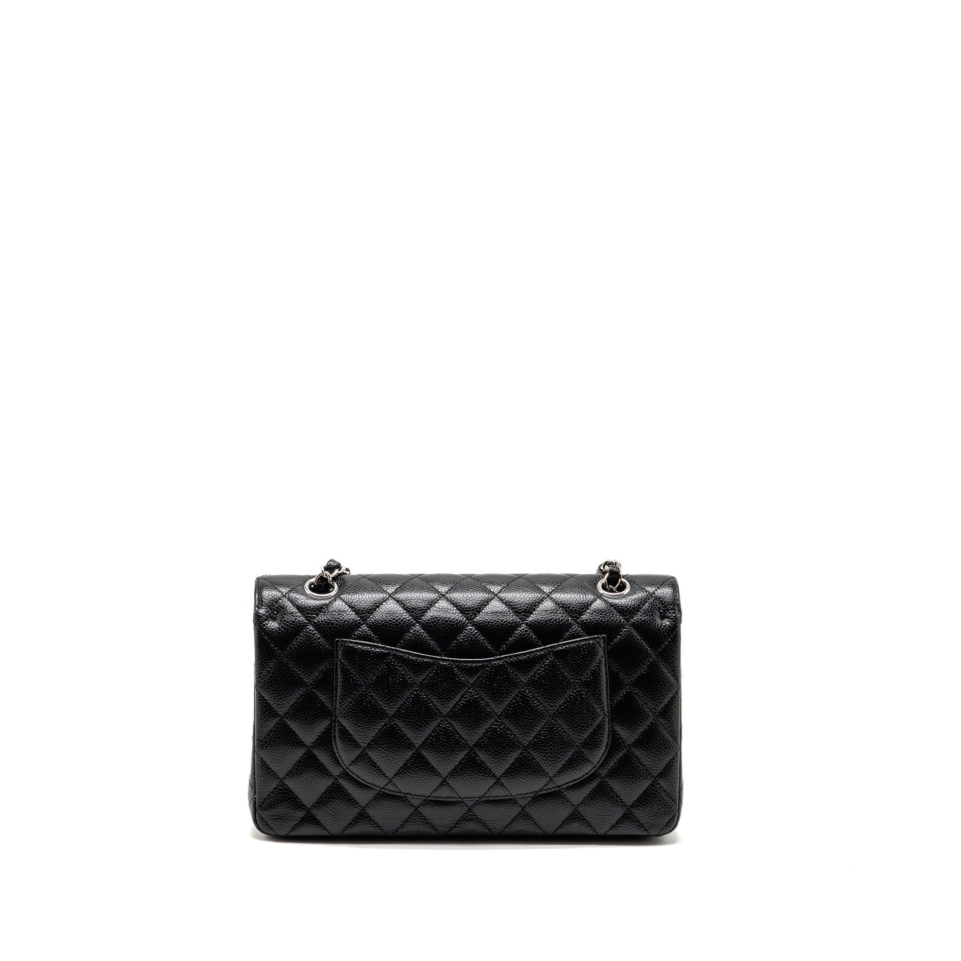 Chanel Classic Double Flap CAVIAR SHW Black Shoulder Bag Shw 2
