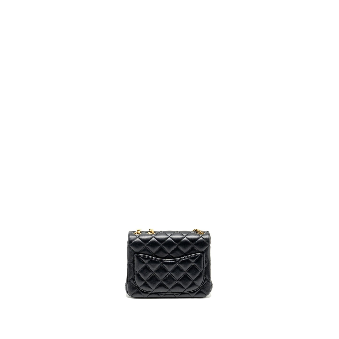 Chanel Camellia Adjustable Square Flap Lambskin GHW Black Shoulder Bag