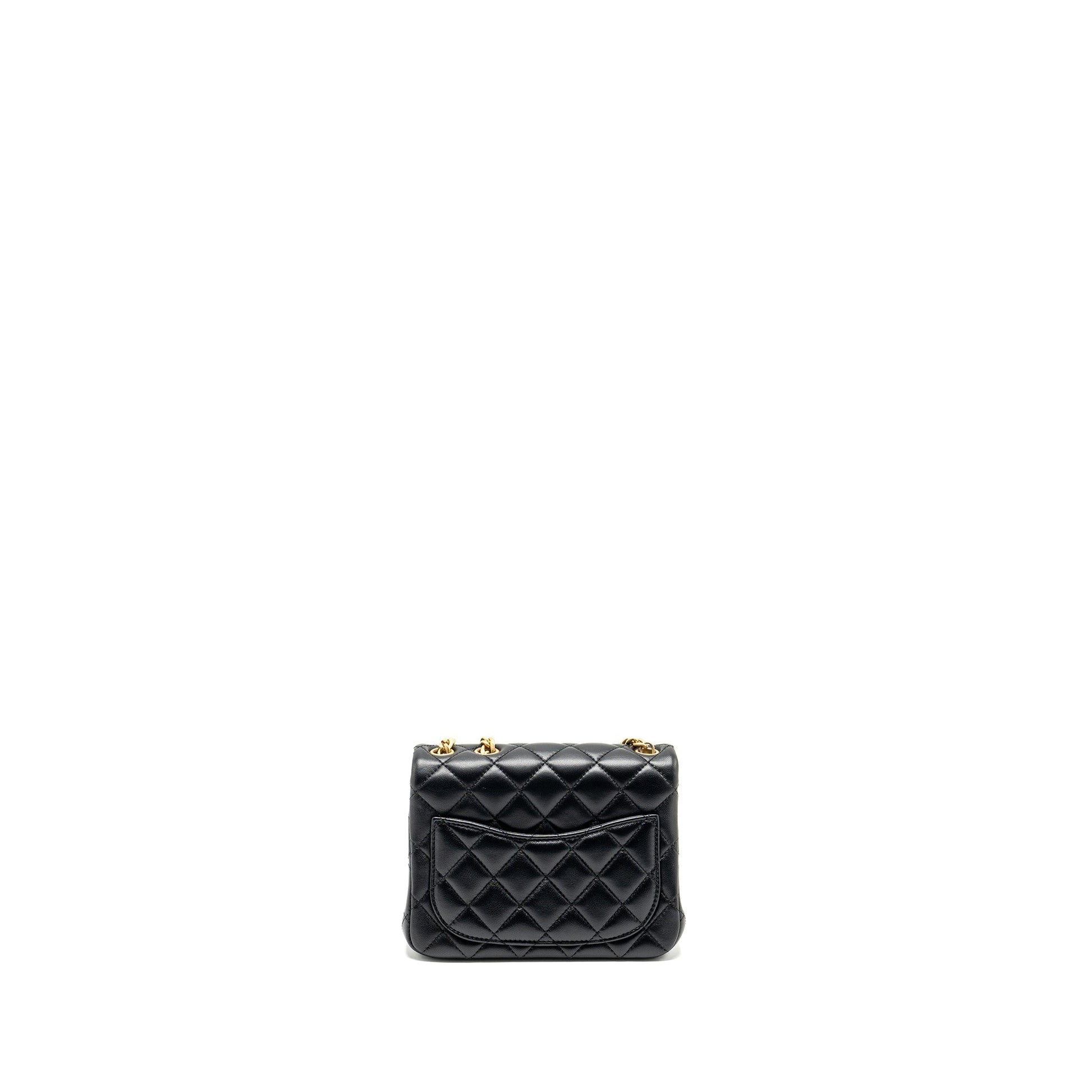 Chanel Camellia Adjustable Square Flap Lambskin GHW Black Shoulder Bag