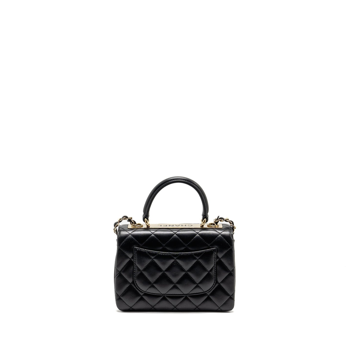 Chanel 24s Trendy CC Lambskin LGHW microchip Black Mini Bag