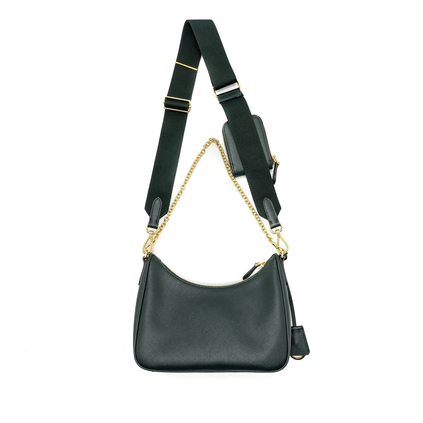 Prada Re Edition Saffiano Dark Handbag Green Travel Bag