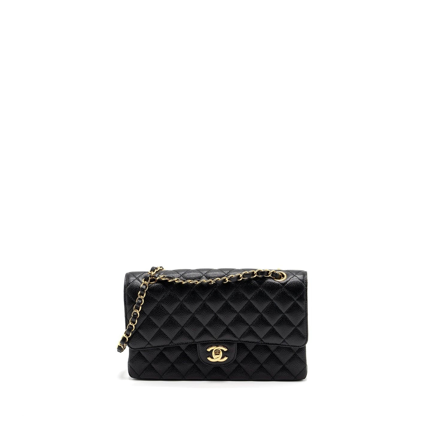 Chanel Classic Double Flap Caviar GHW Black Shoulder Bag Ghw 10