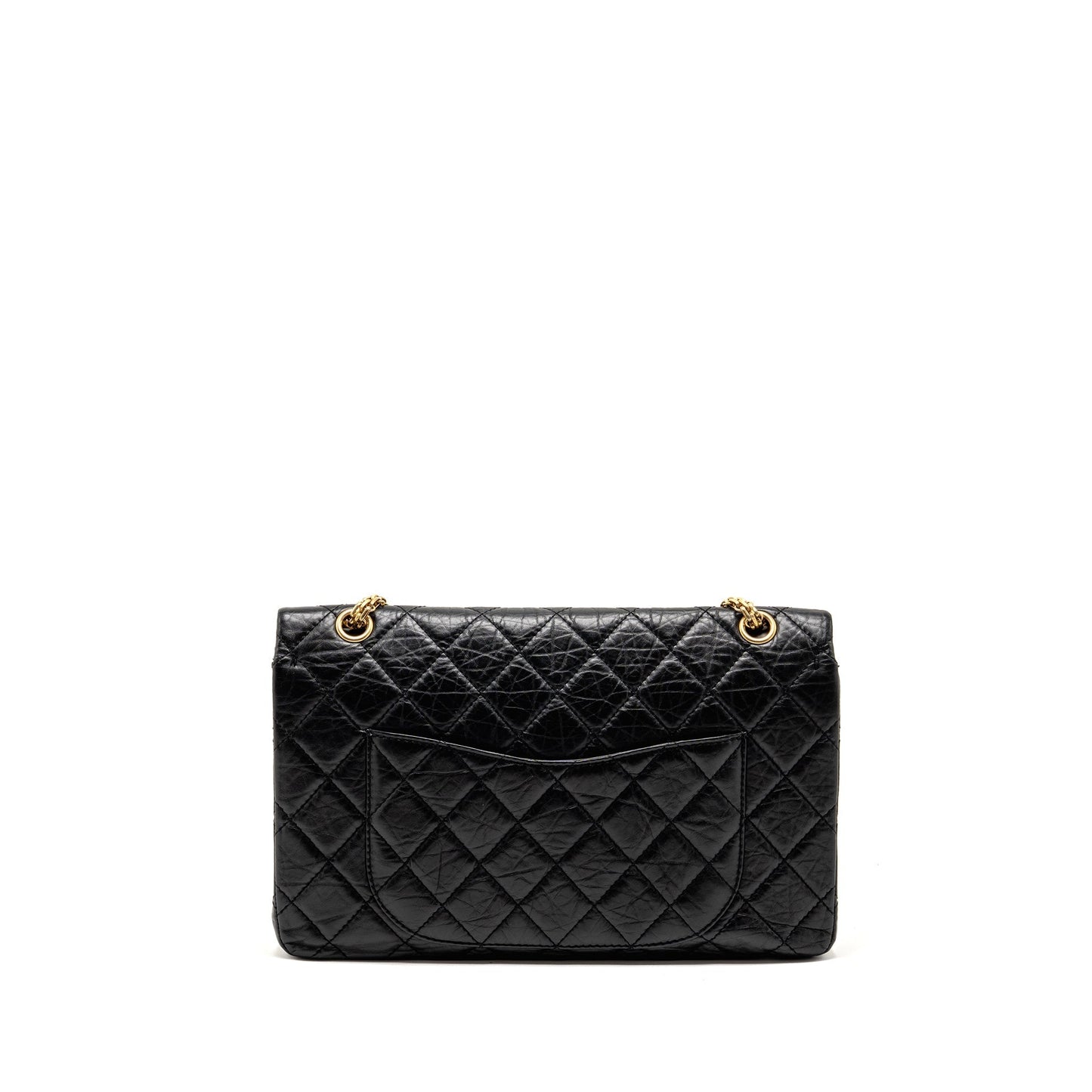 Chanel 2.55 227 Reissue Double Flap Aged Black Shoulder Bag