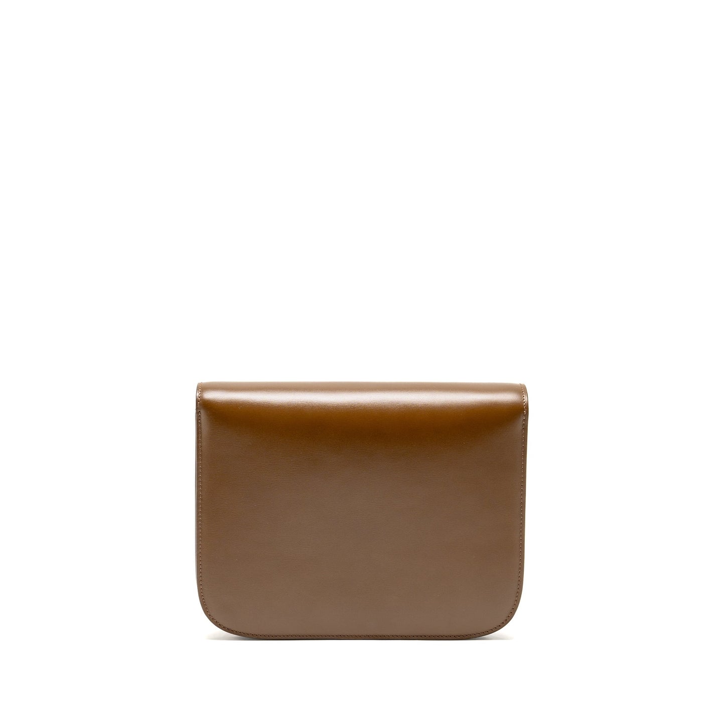 Celine Classic Box Purse Calfskin Camel Handbag Medium Travel Bag