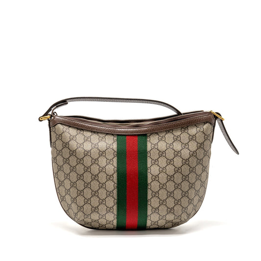 Gucci Ophidia Half Moon Crossbody Hobo Bag Supreme Canvas Small Crossbody Bag