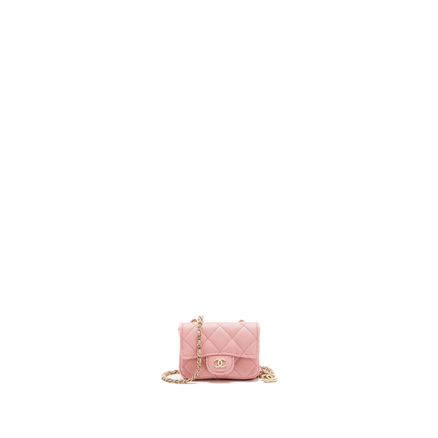 Chanel Flap Belt Caviar LGHW Pink