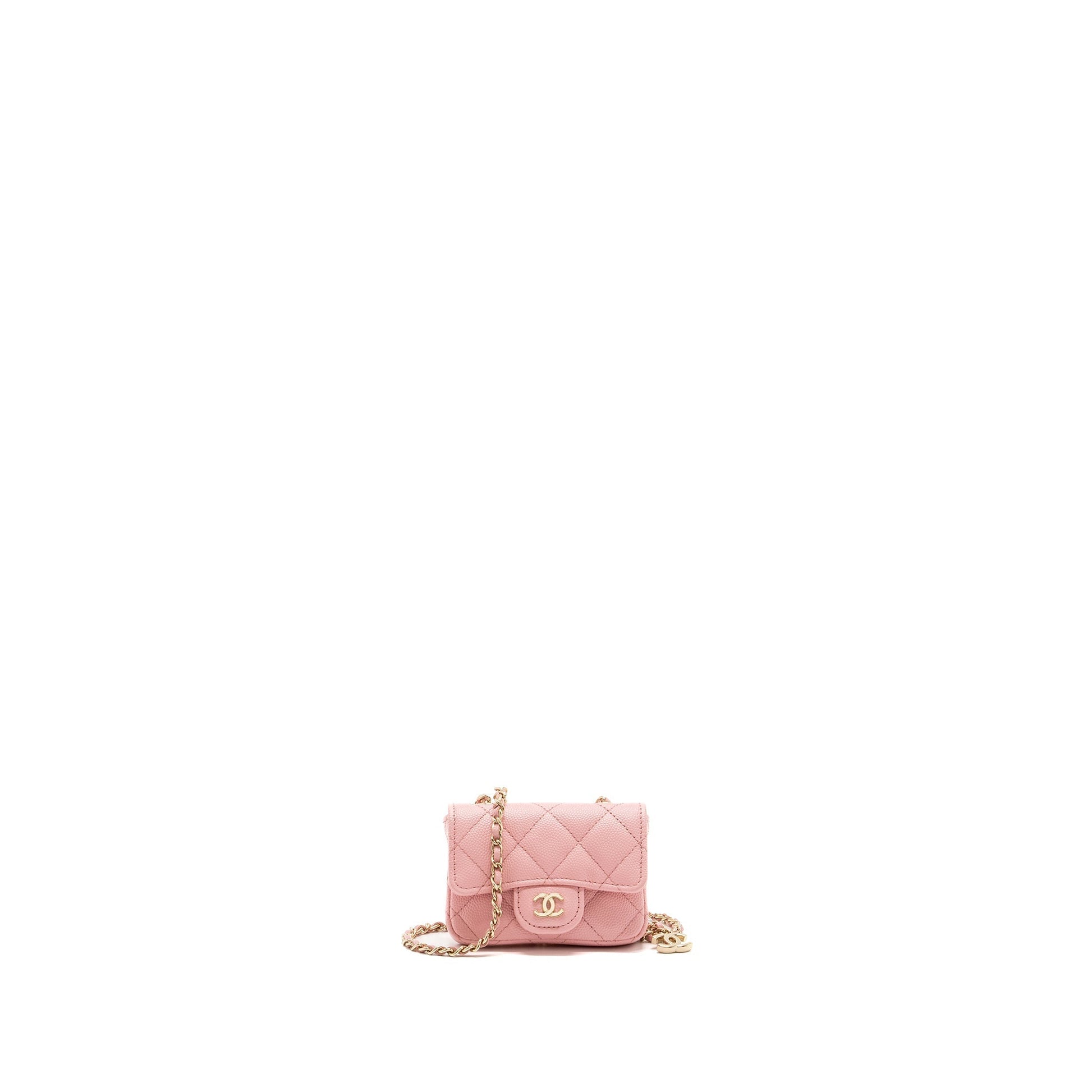 Chanel Flap Belt Caviar LGHW Pink