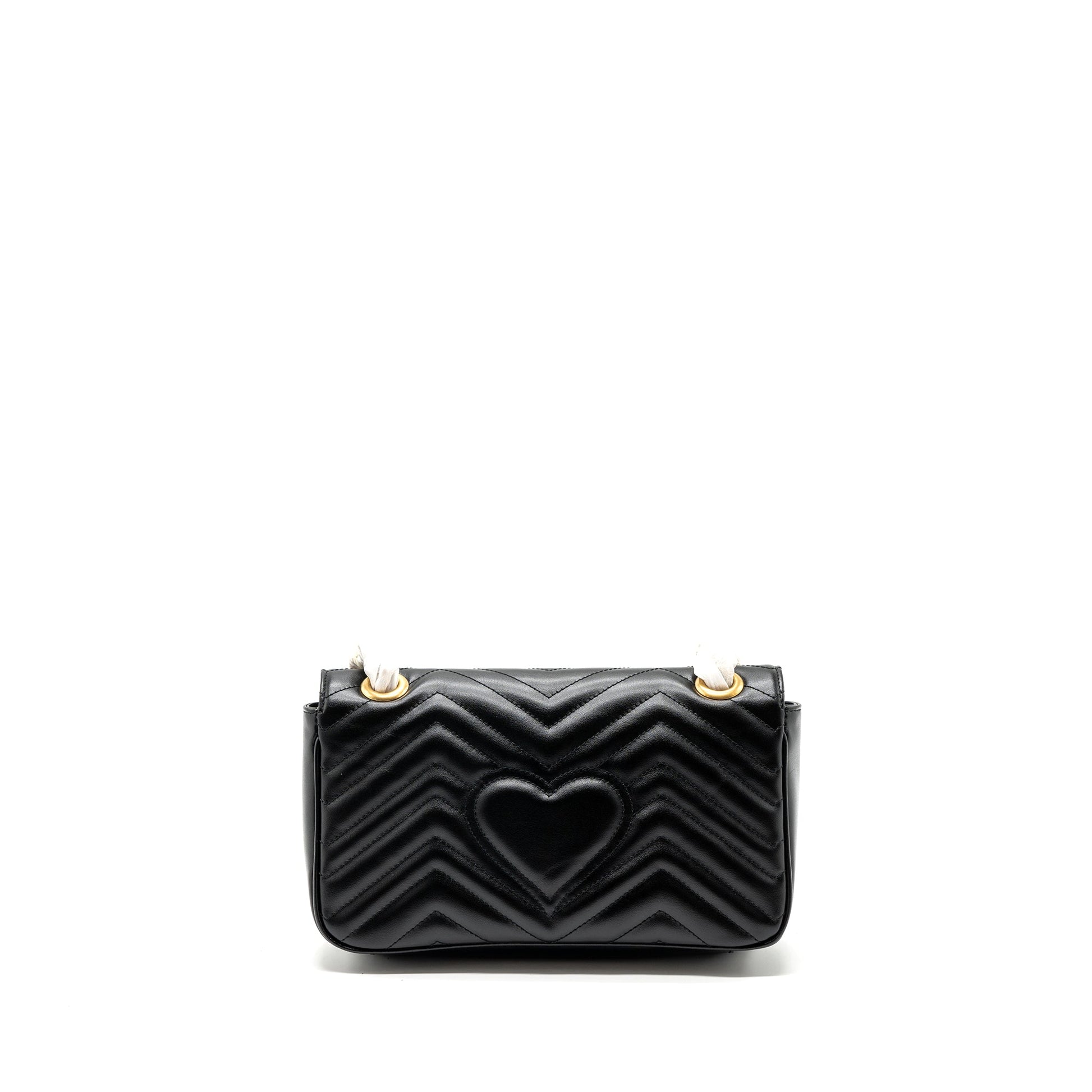 Gucci Marmont Bag Calfskin Black Small Travel Bag Black Ghw