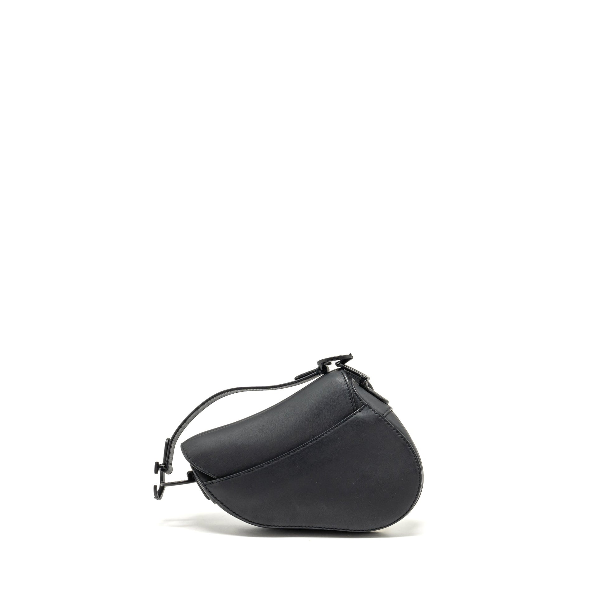Dior Saddle Purse Calfskin So Handbag Black Mini Travel Bag