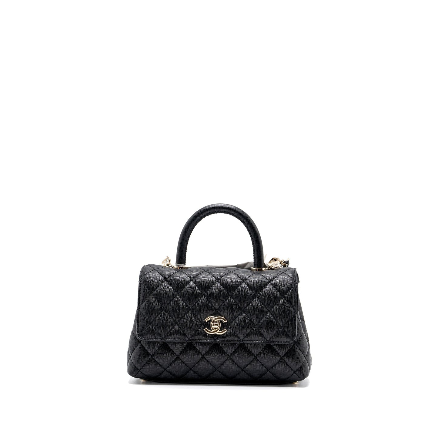 Chanel coco handle caviar LGHW Microchip Black Small Handbag Microchip 11
