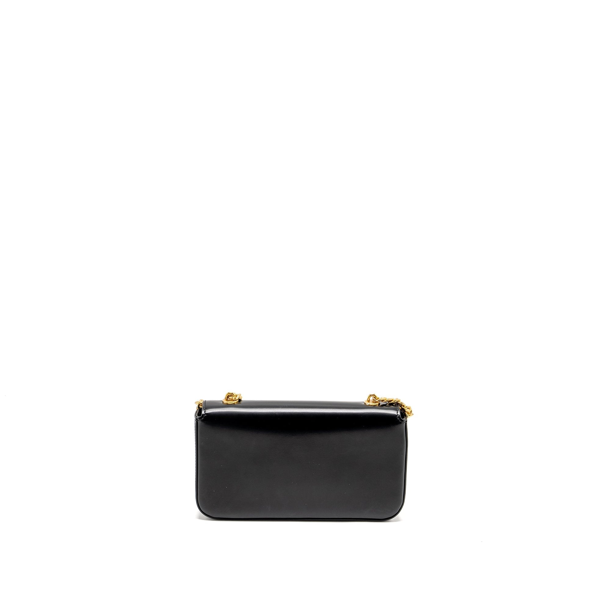 Celine Triomphe Purse Calfskin Handbag Black Mini Travel Bag Black Handbag