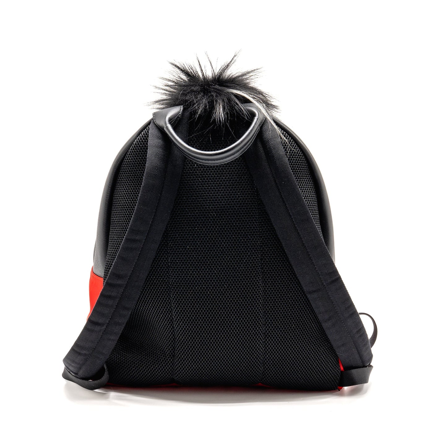 Prada Fendi Monster Backpack Multicolour Leather Nylon Red