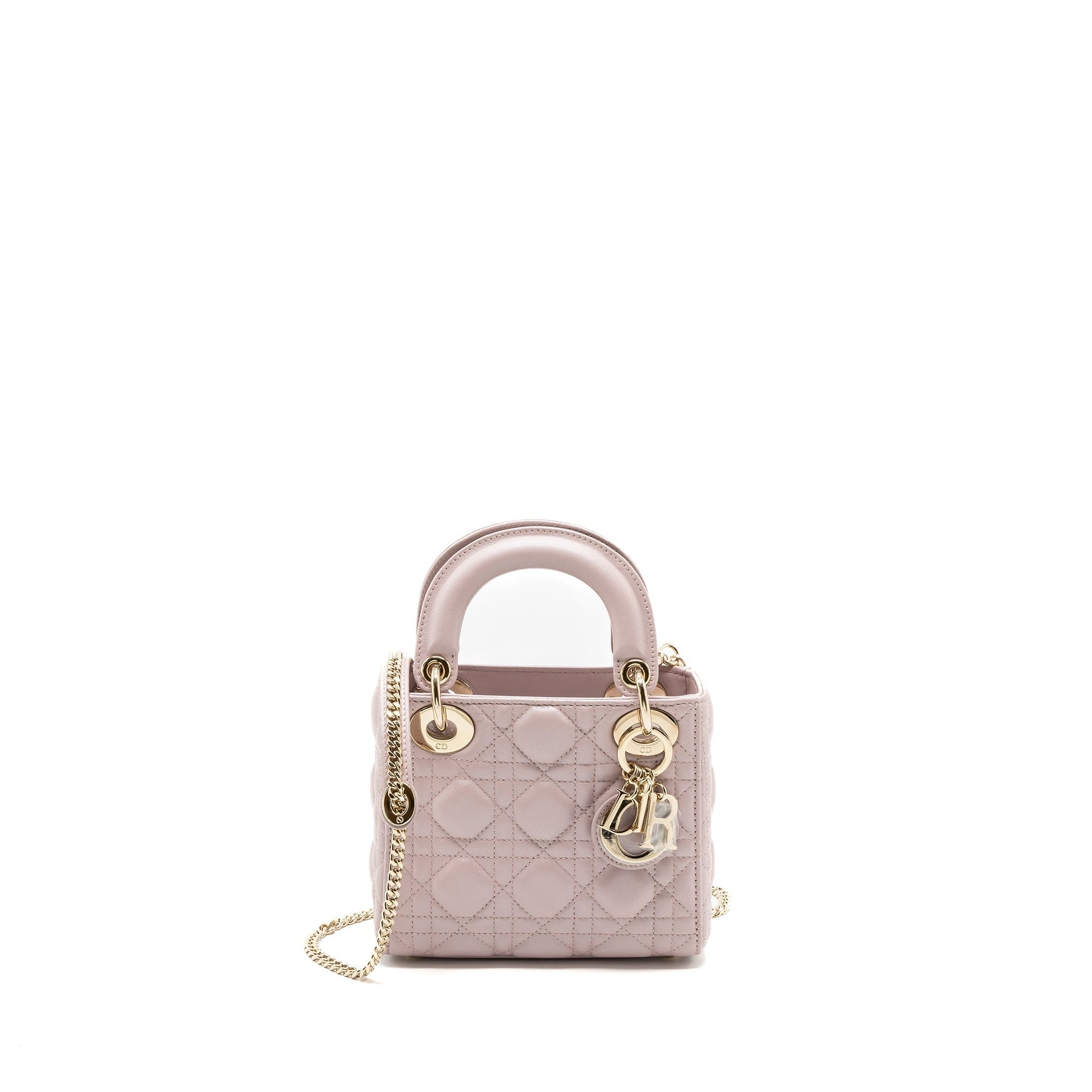 Dior Lady Purse Lambskin Light Handbag Pink Mini Travel Bag