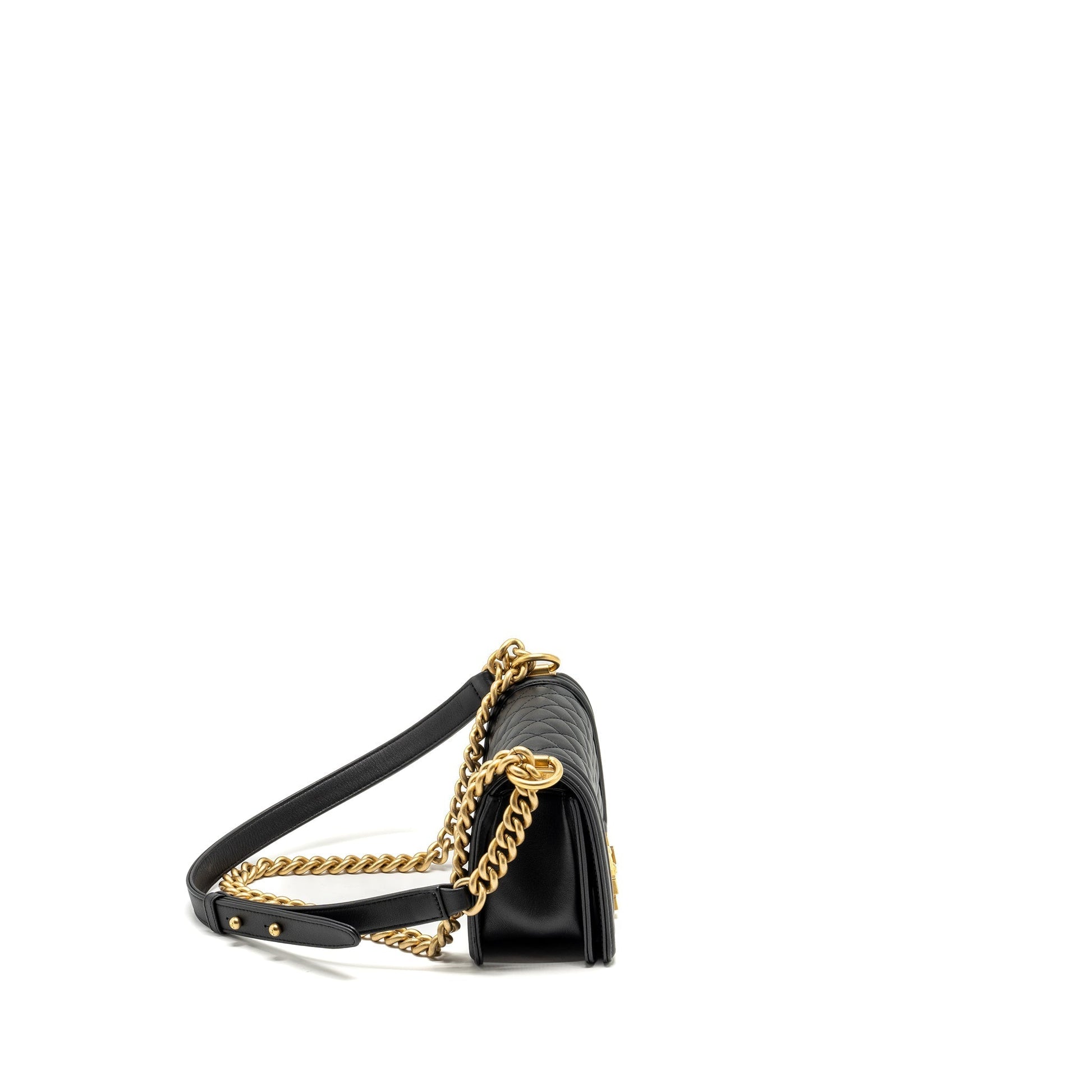 Chanel Boy Calfskin GHW microchip Black Small Handbag