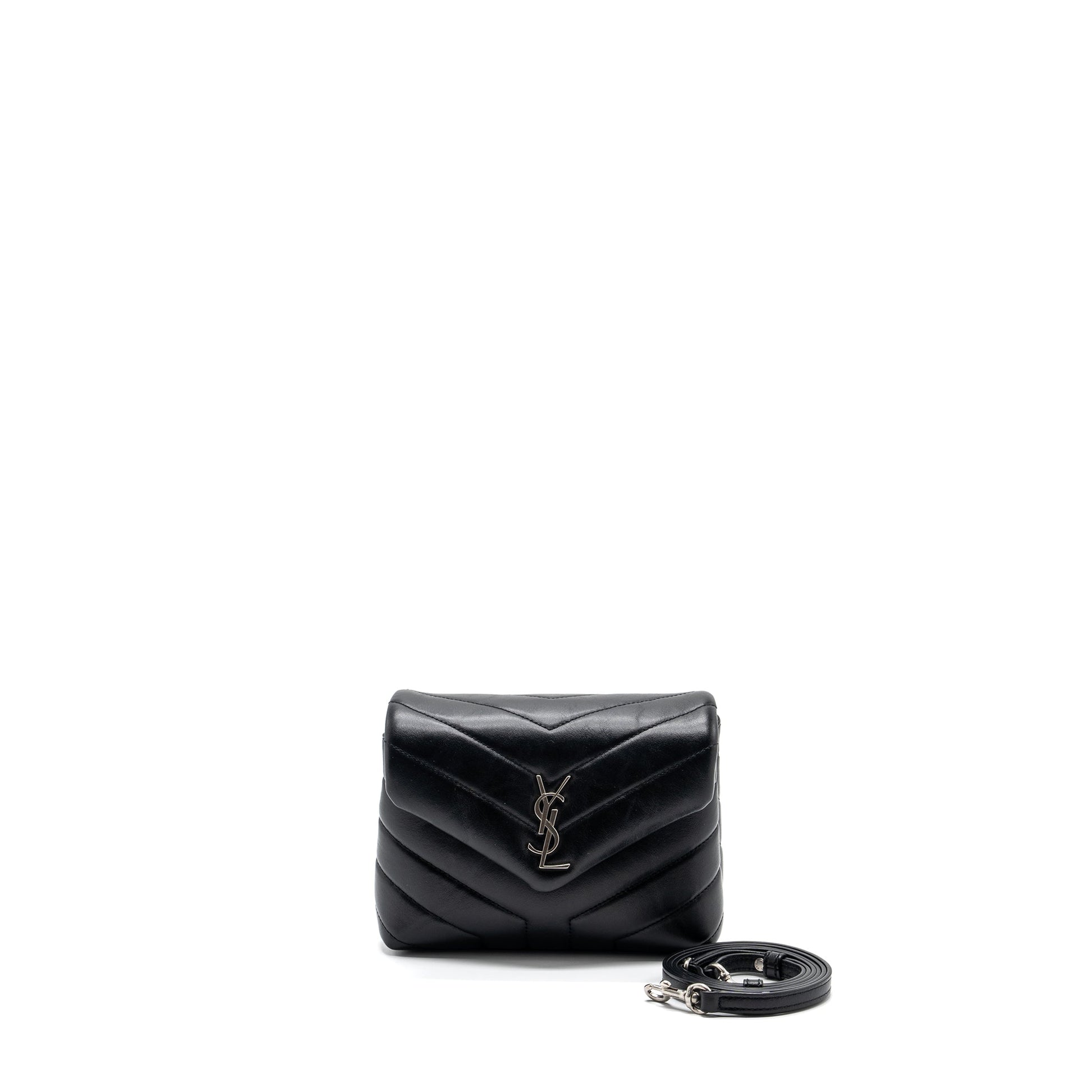 YSL Saint Laurent Saint Laurent Loulou Toy Strap Purse Calfskin Black Travel Bag Shw 2