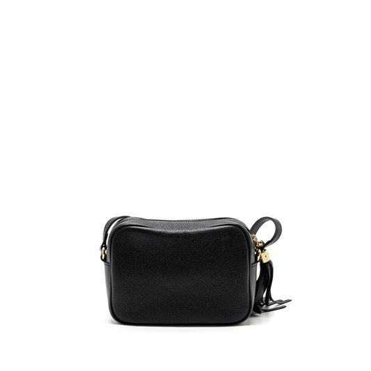 Gucci Soho Disco Camera Bag Grained Calfskin Black Travel Bag