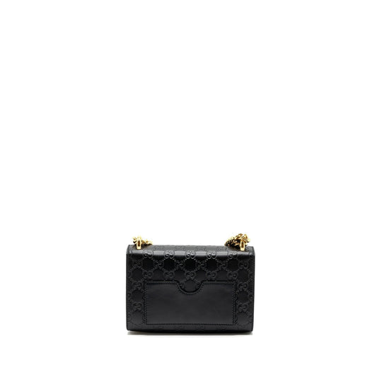 Gucci Padlock Bag Calfskin Black Chain Travel Bag