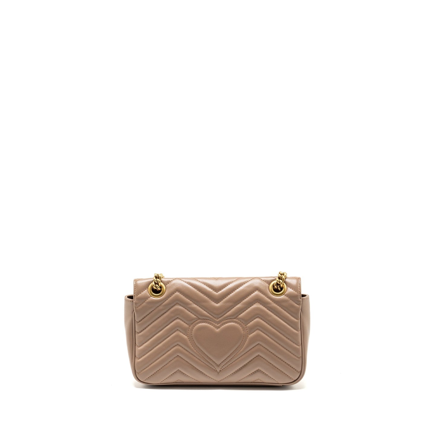 Gucci Marmont Shoulder Bag Calfskin Beige Small