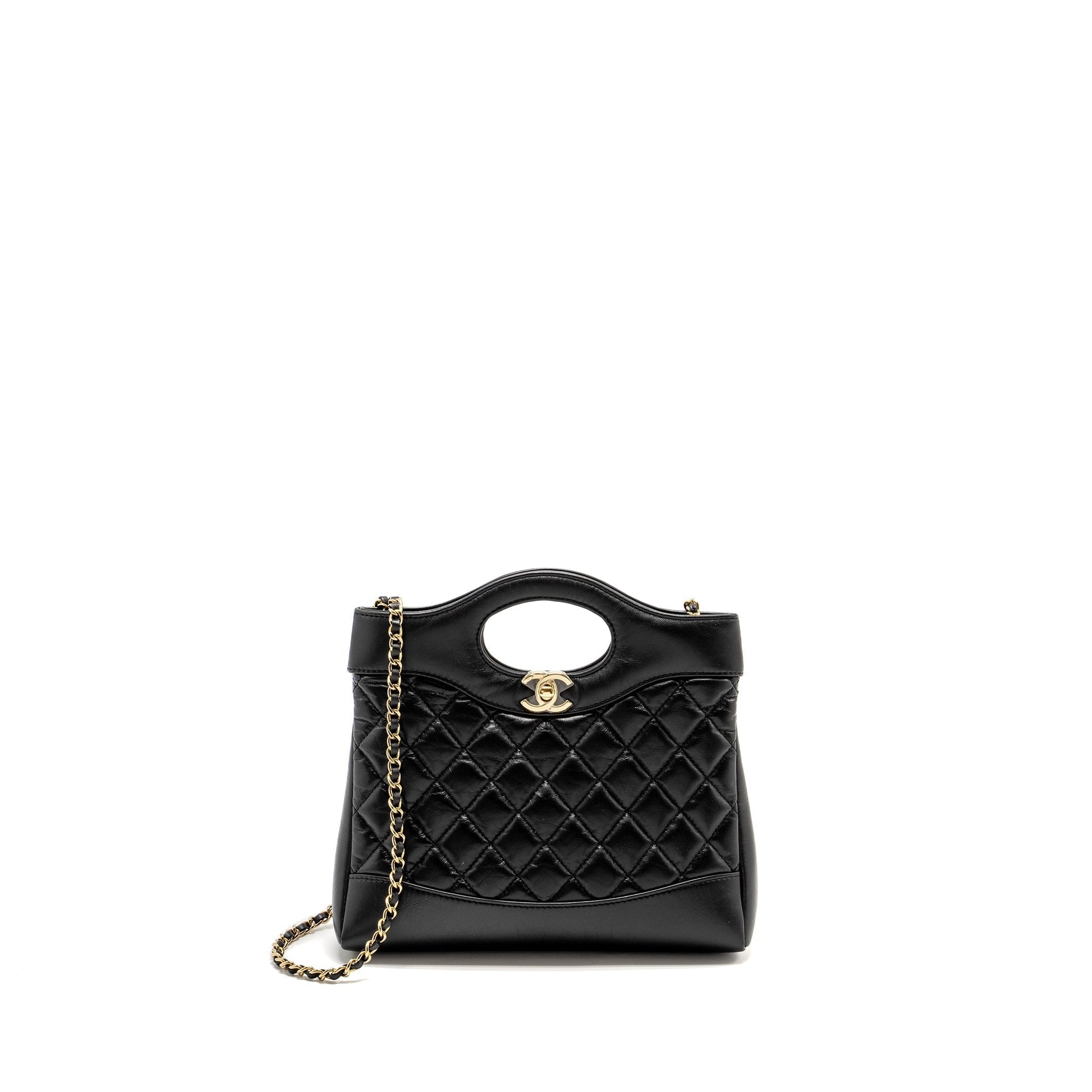 Chanel 31 Calfskin LGHW microchip Black Mini Bag Black Lghwmicrochip