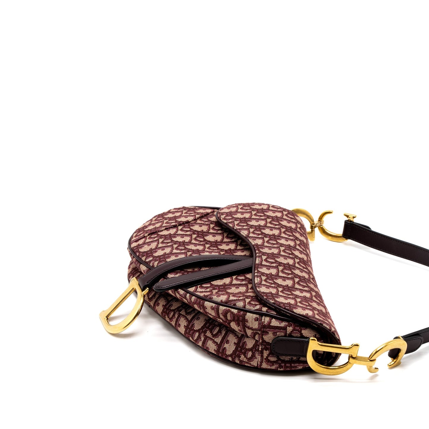 Dior Saddle Purse Oblique Embroidery Handbag Red Travel Bag