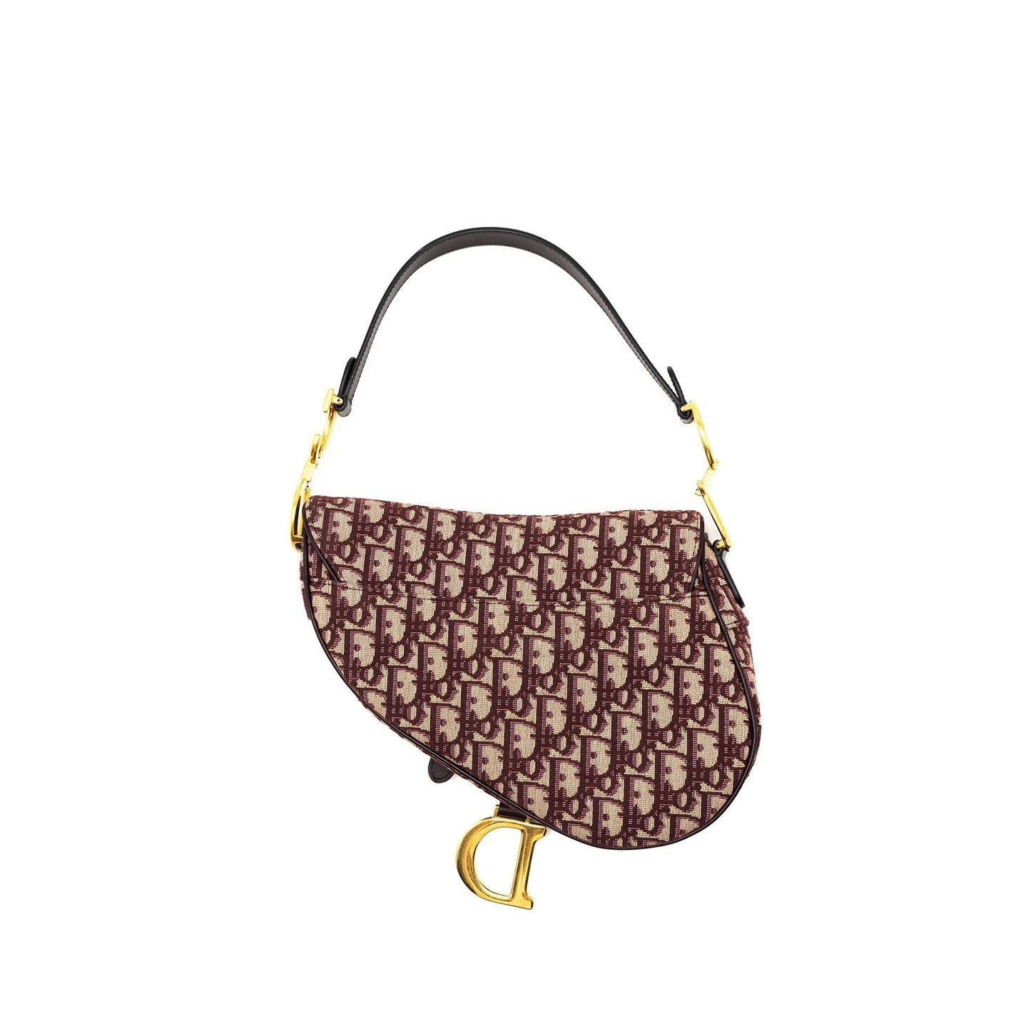 Dior Saddle Purse Oblique Embroidery Handbag Red Travel Bag