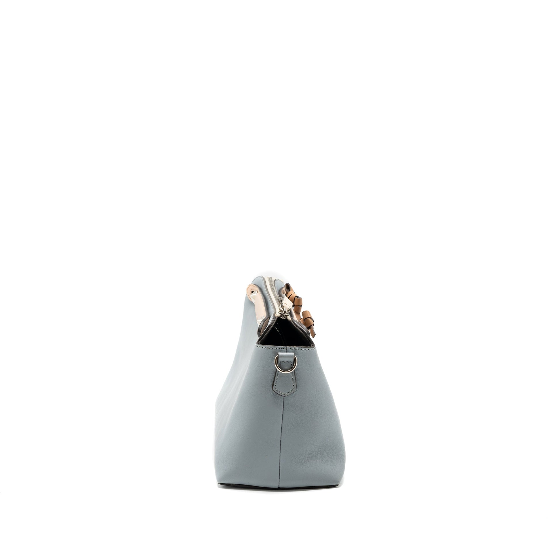 Fendi By The Way Calfskin Multicolour Light Handbag Blue Pink Travel Bag