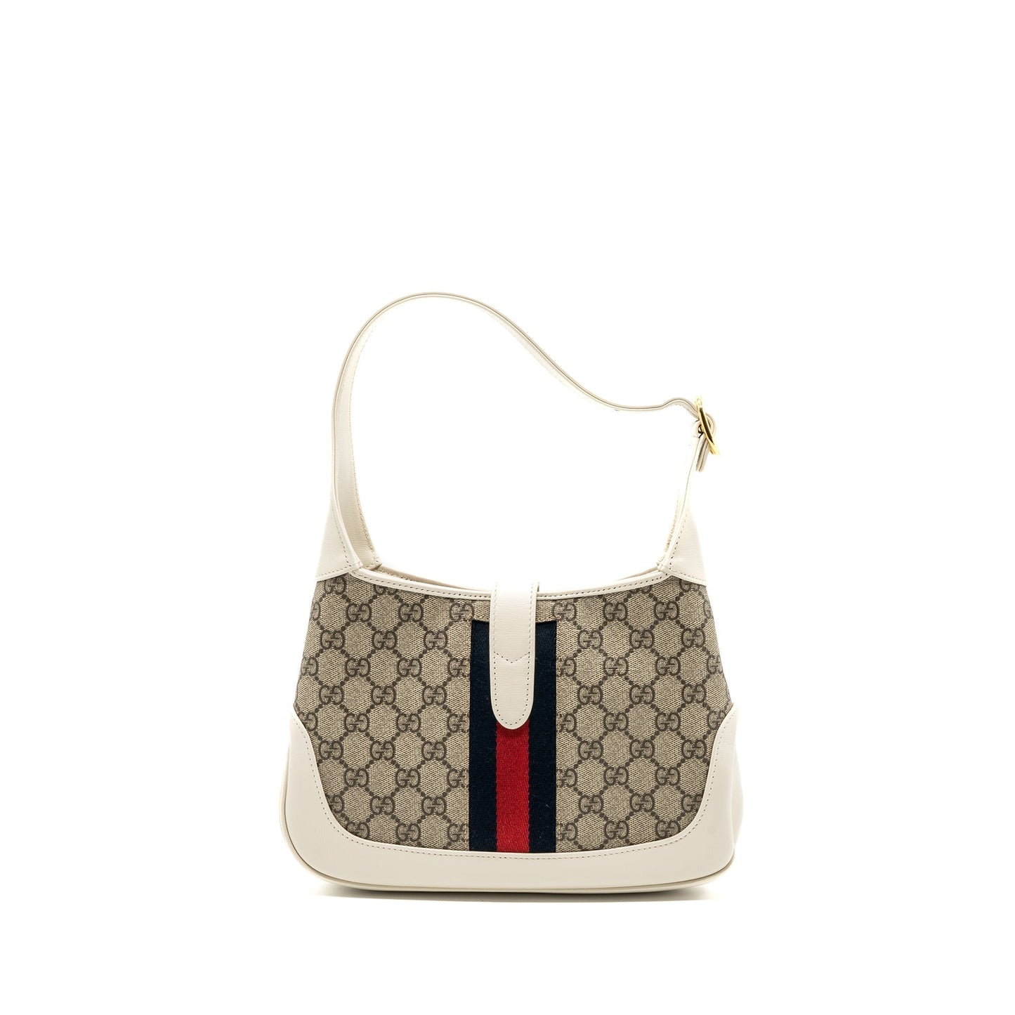 Gucci Jackie Shoulder Bag Supreme Calfskin Multicolour Canvas White