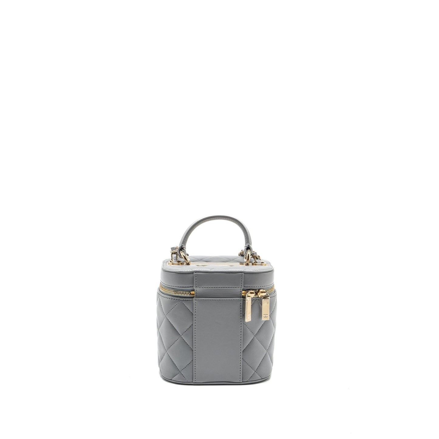 Chanel Trendy CC Top Handle Vanity Lambskin Grey Handbag