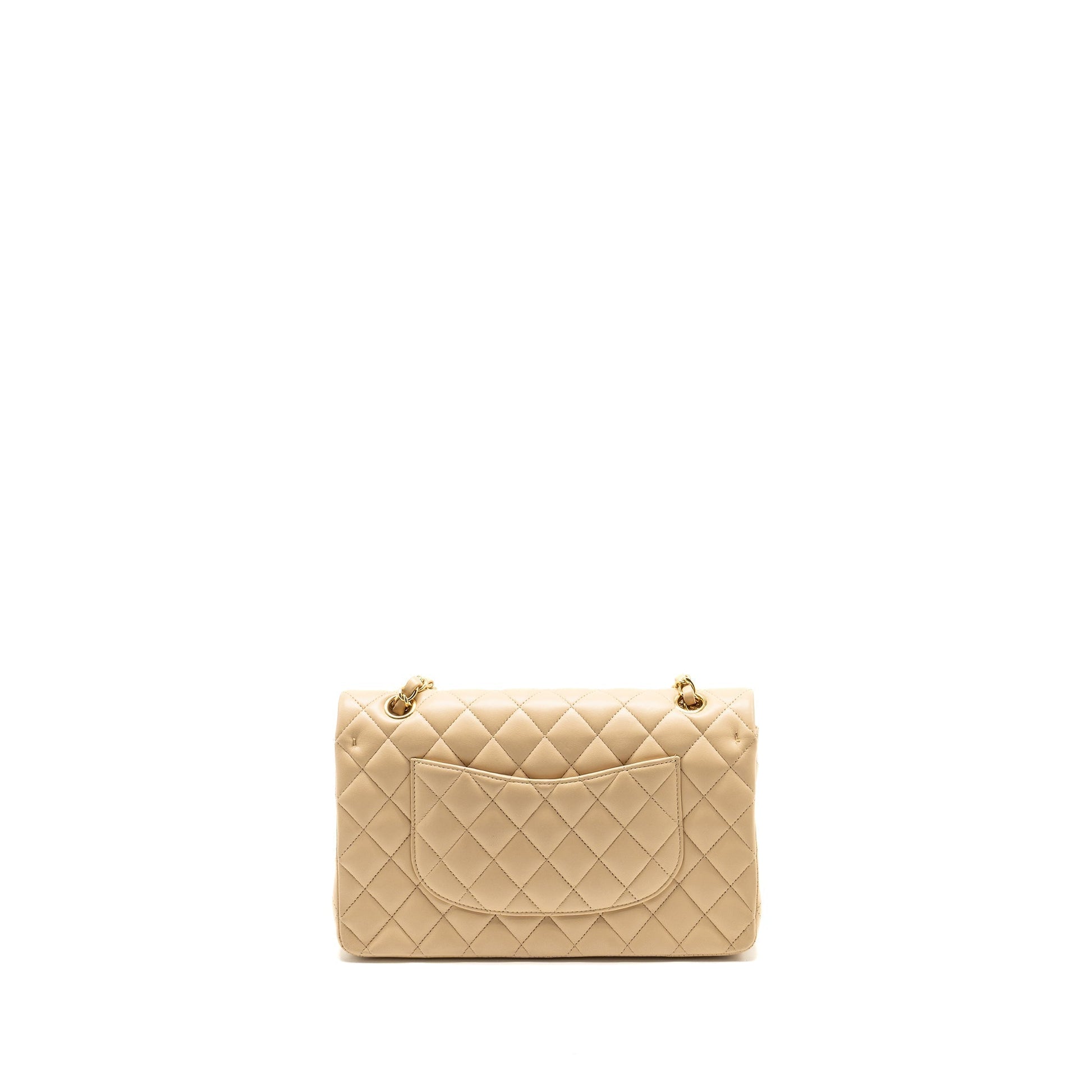 Chanel Classic Double Flat Lambskin GHW Beige Shoes