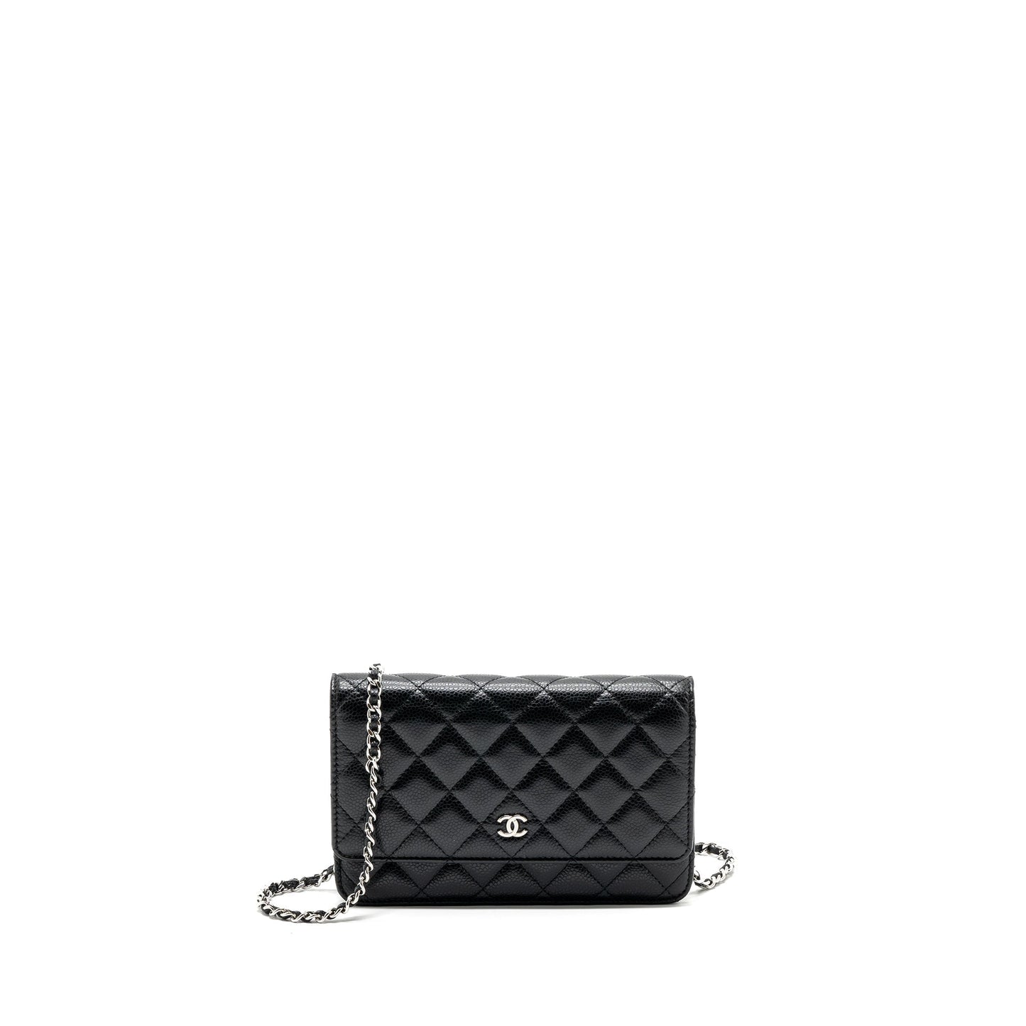 Chanel Classic On Caviar SHW microchip Black Wallet Case Microchip 7