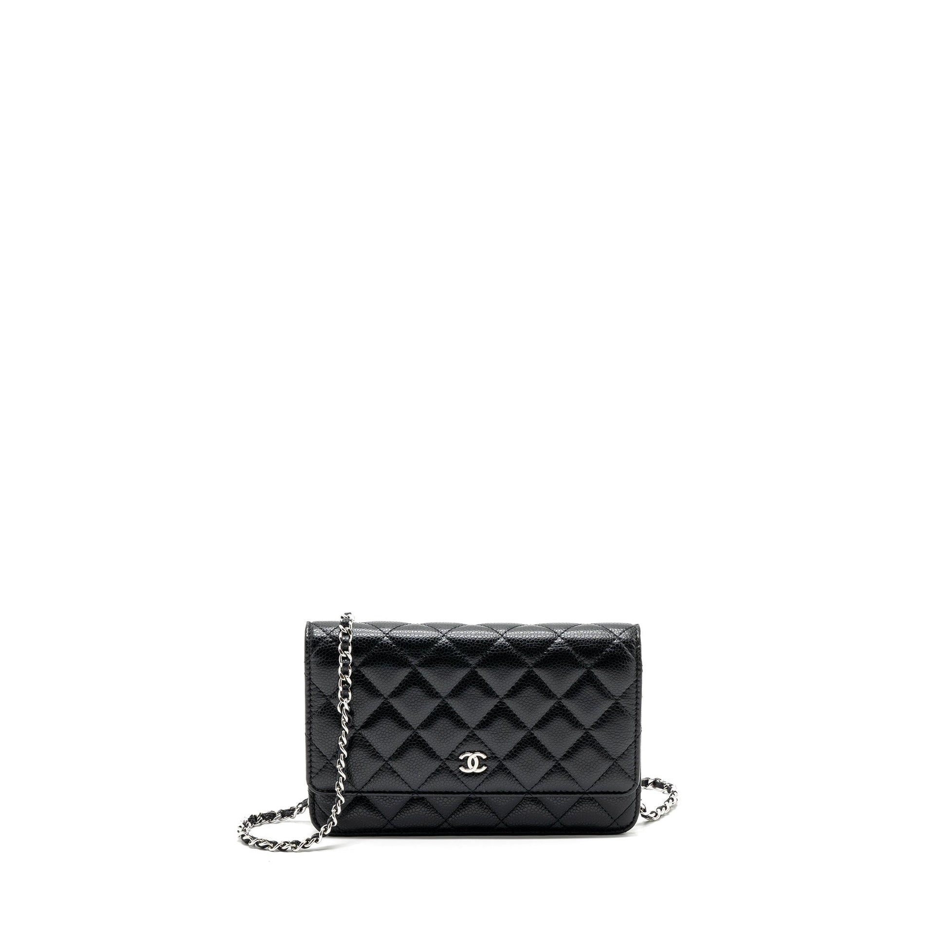 Chanel Classic On Caviar SHW microchip Black Wallet Case Microchip 7