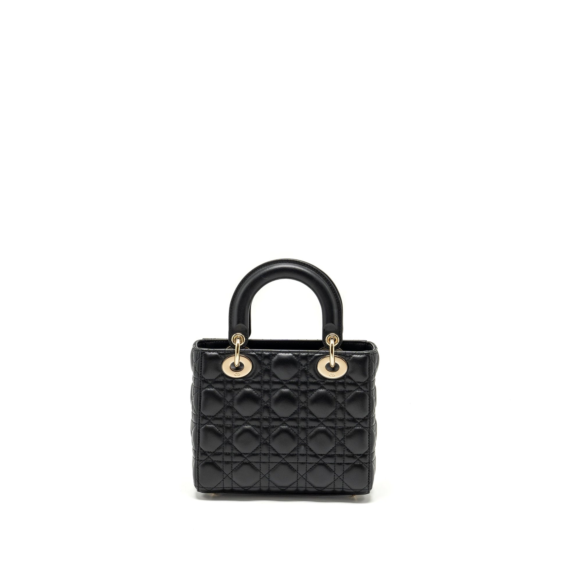 Dior My Abc Lady Lambskin Handbag Black Small Travel Bag