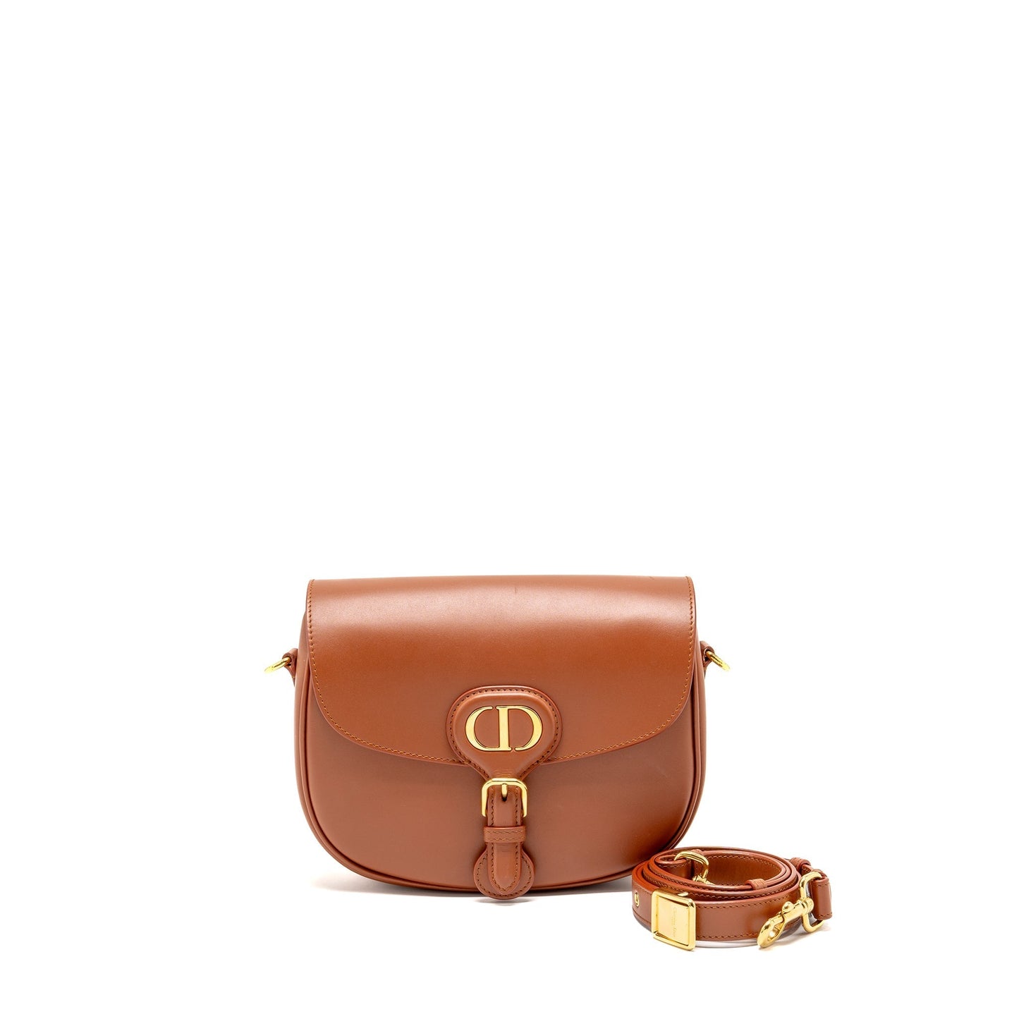 Dior Bobby Purse Calfskin Dark Handbag Tan Medium Travel Bag