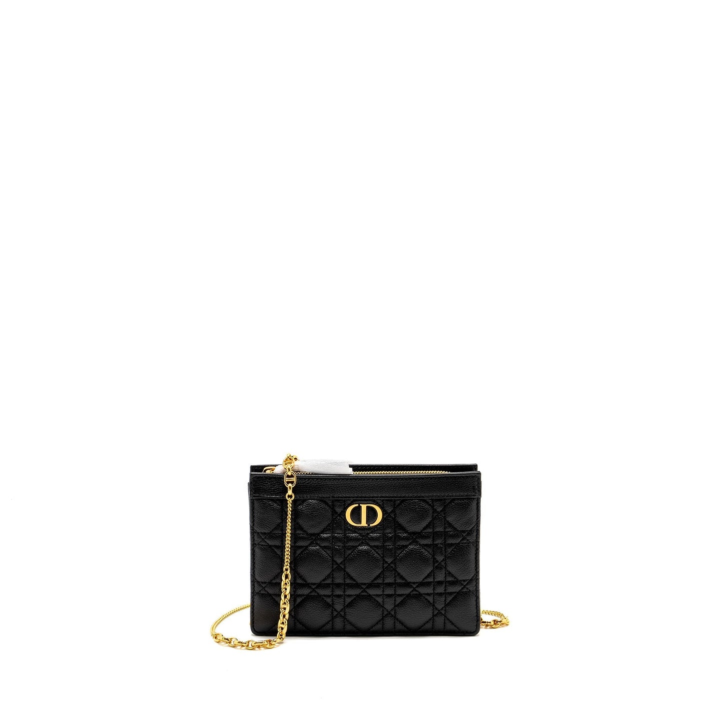 Dior Caro Every Pouch Supple Calfskin Handbag Black Travel Bag