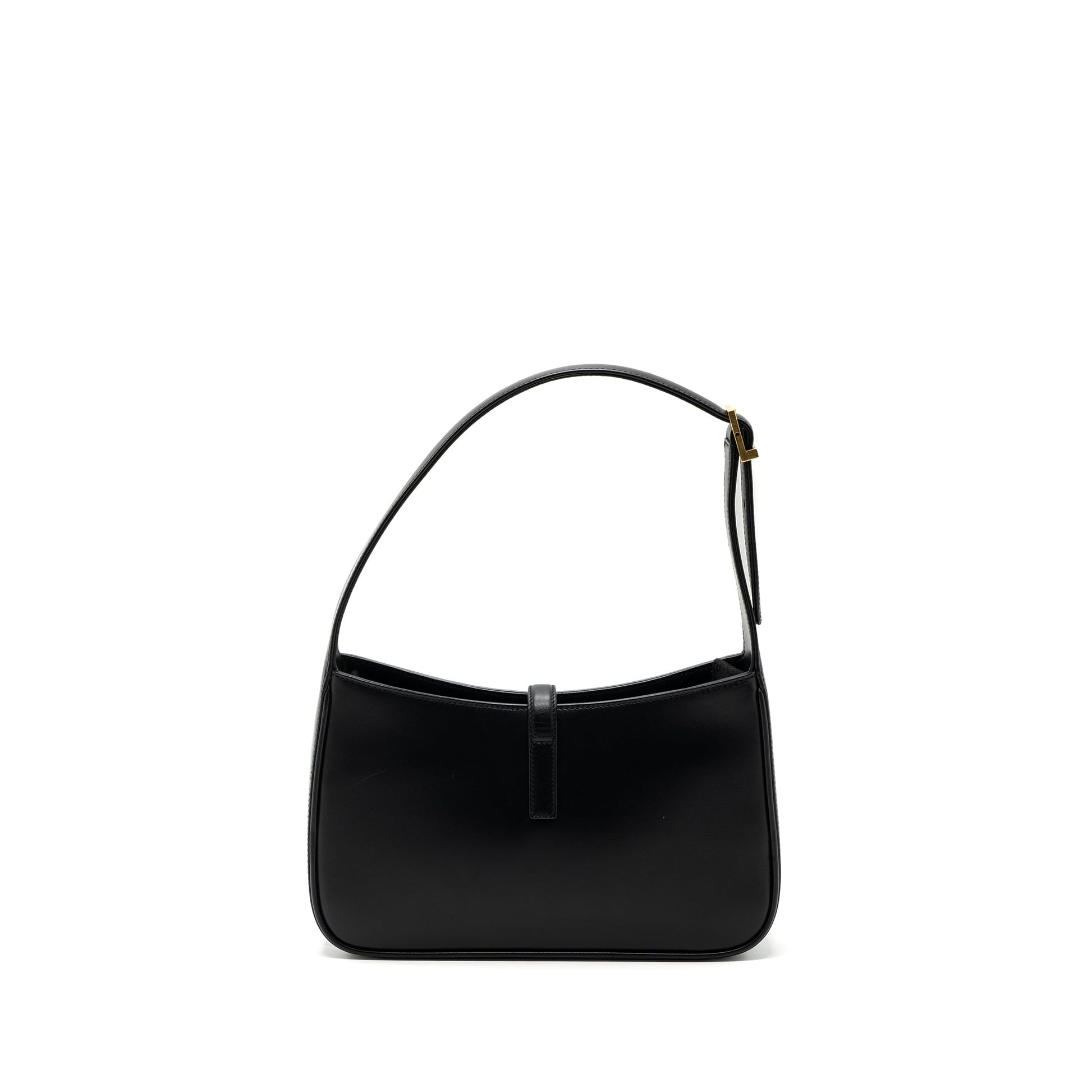 YSL Saint Laurent Le Hobo Purse Smooth Calfskin Black Shoulder Bag