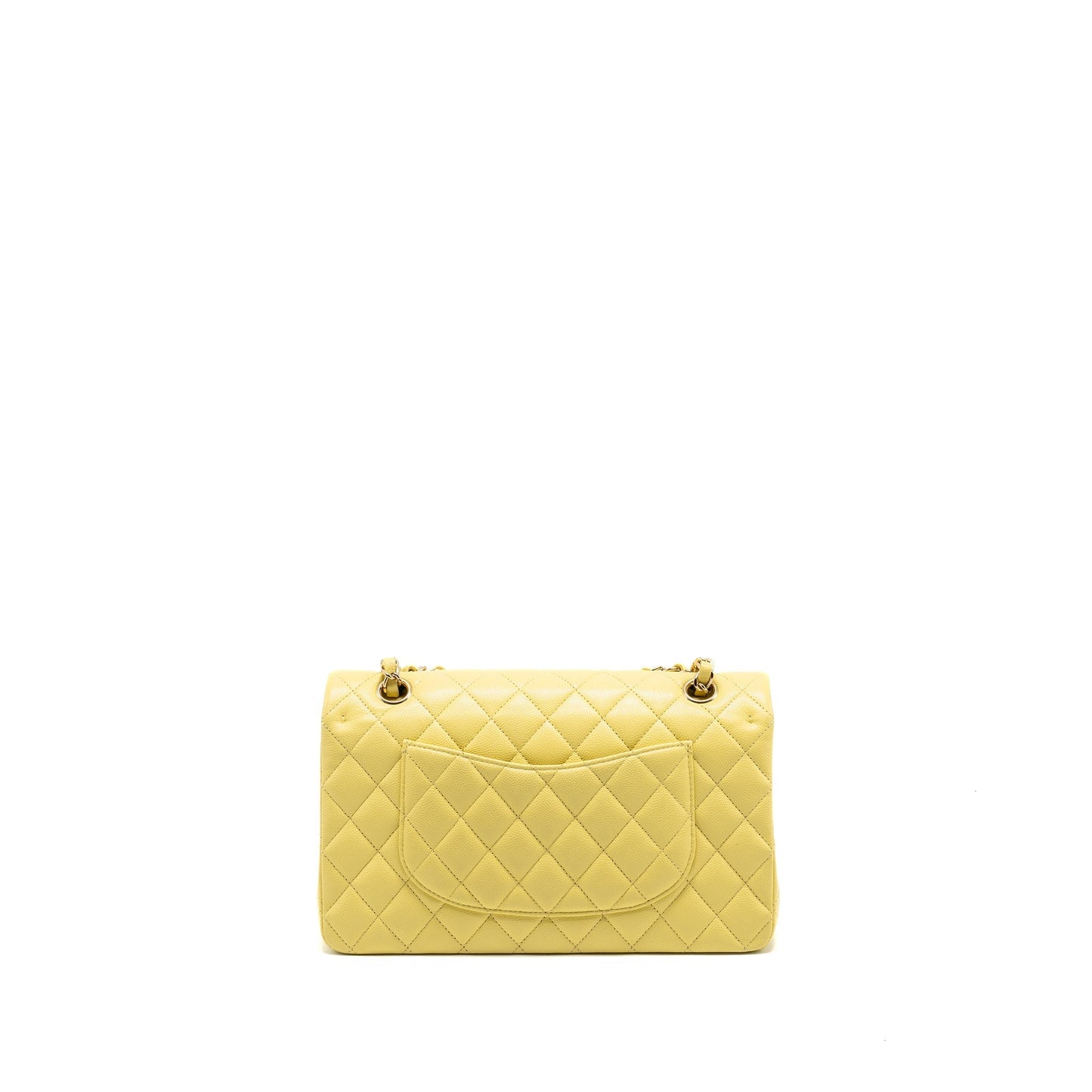 Chanel Classic Double flap caviar light yellow Shoulder Bag