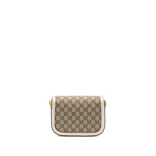 Gucci Mini Horsebit Bag Supreme Multicolour Leather Canvas Travel Bag