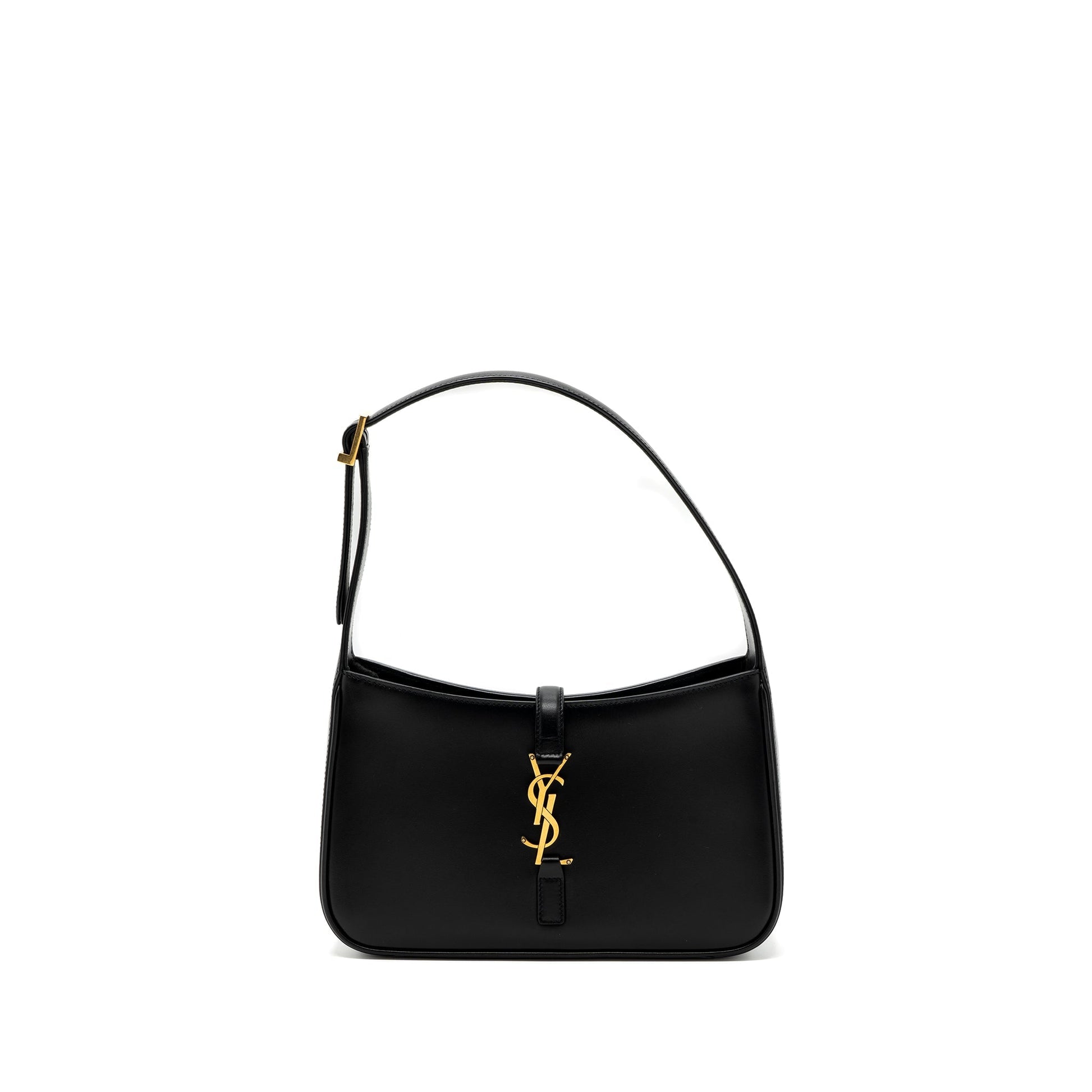 YSL Saint Laurent Le Hobo Purse Smooth Calfskin Black Shoulder Bag