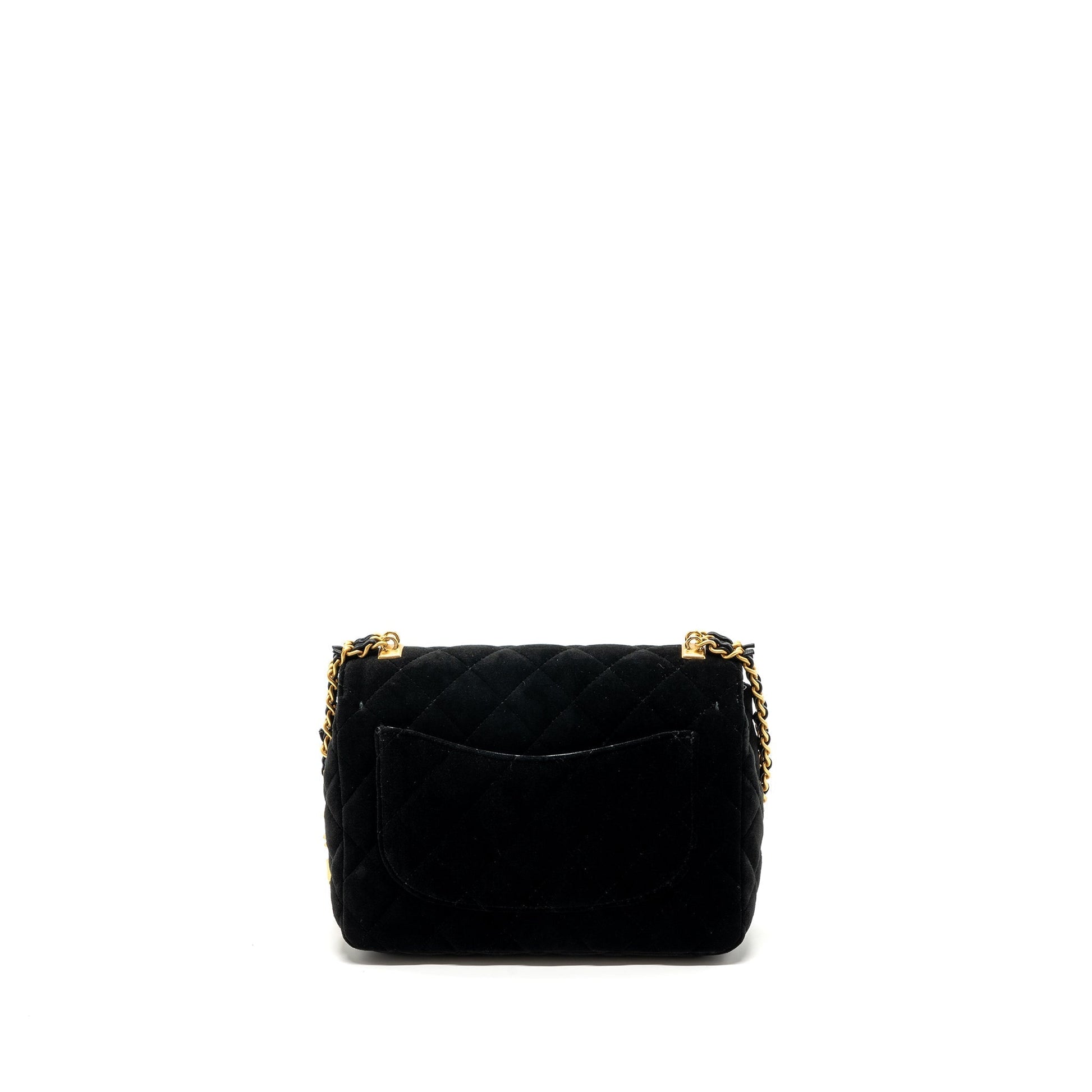 Chanel 22B on chains square flap velvet Black Shoulder Bag