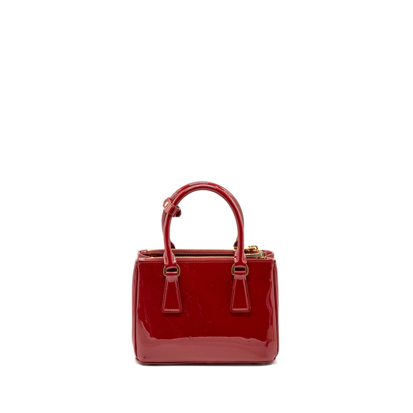 Prada Galleria Purse Patent Cherry Handbag Small Travel Bag