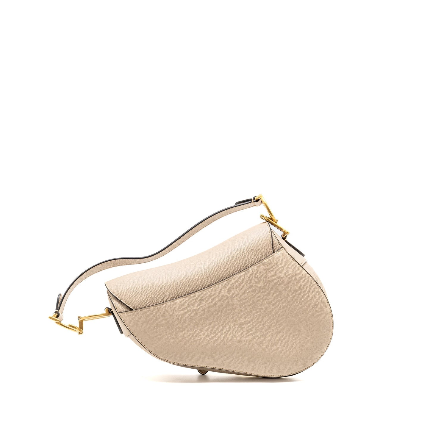 Dior Saddle Purse Calfskin Handbag Beige Medium Travel Bag