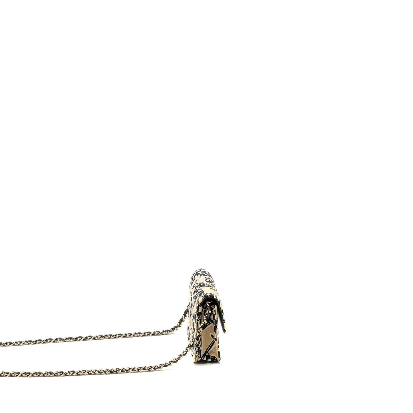 Chanel Chains Fabric LGHW microchip Multicolour Clutch Bag Multicolour Lghwmicrochip