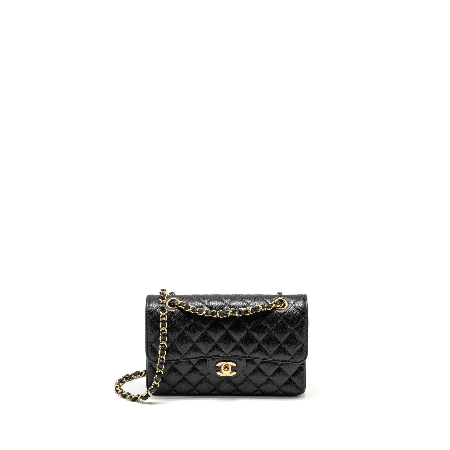 Chanel Classic Double Flap Caviar GHW Black Small Shoulder Bag Ghw 6