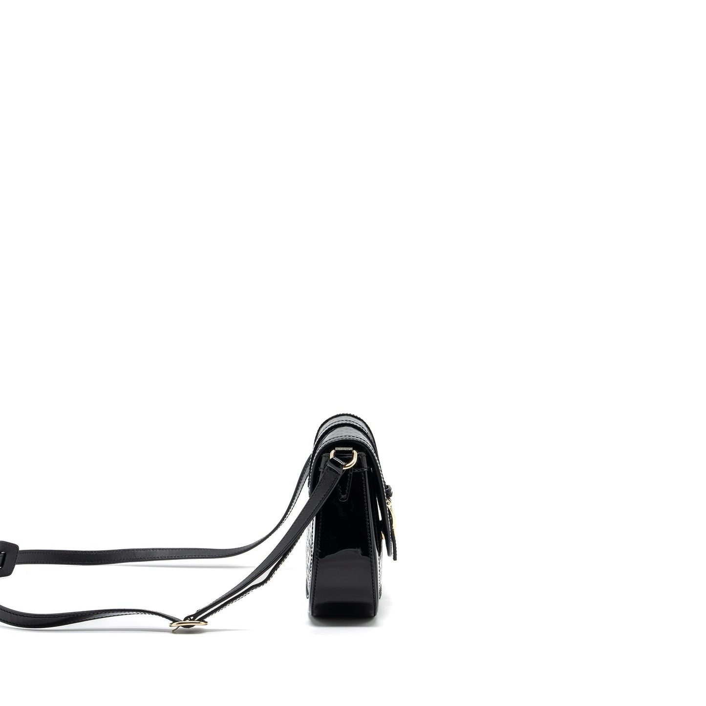 Gucci Messenger Crossbody Bag Patent Black