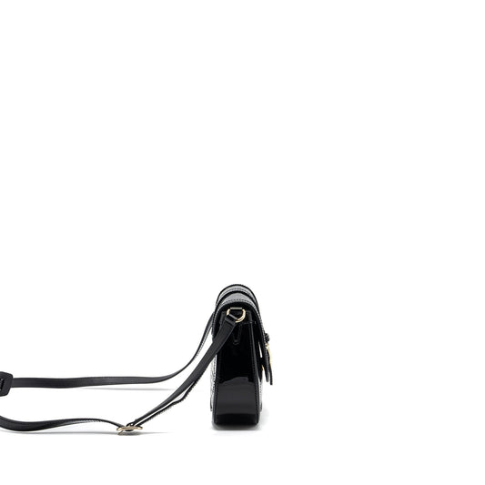 Gucci Messenger Crossbody Bag Patent Black