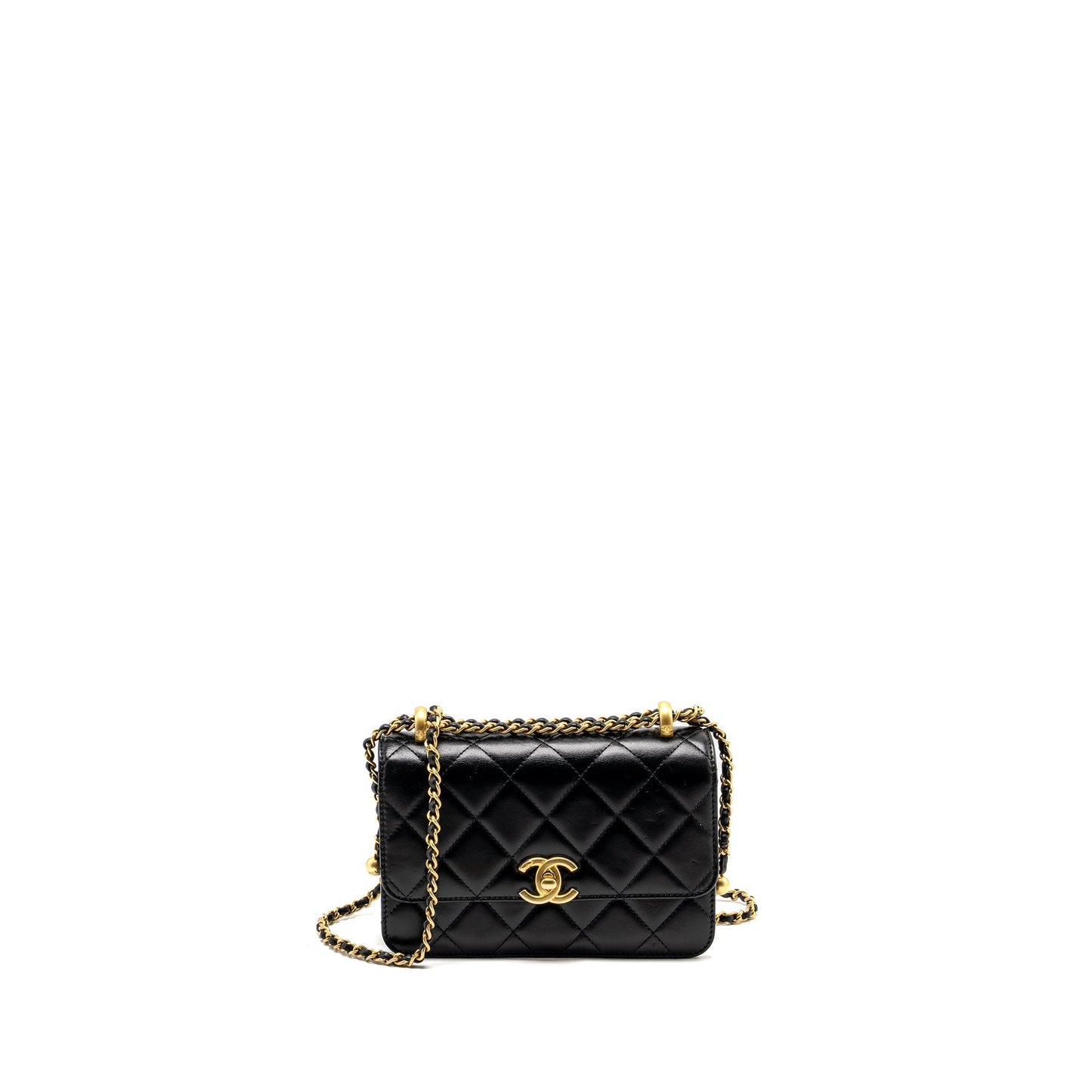 Chanel crush flap calfskin GHW microchip Black Gold Shoulder Bag