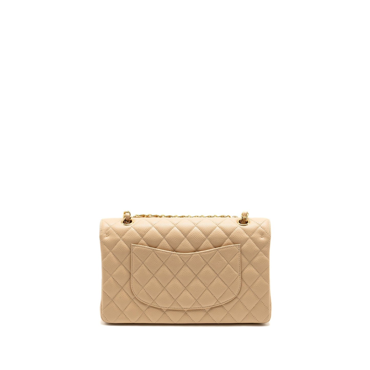 Chanel Classic Double flap Caviar GHW Beige Handbag