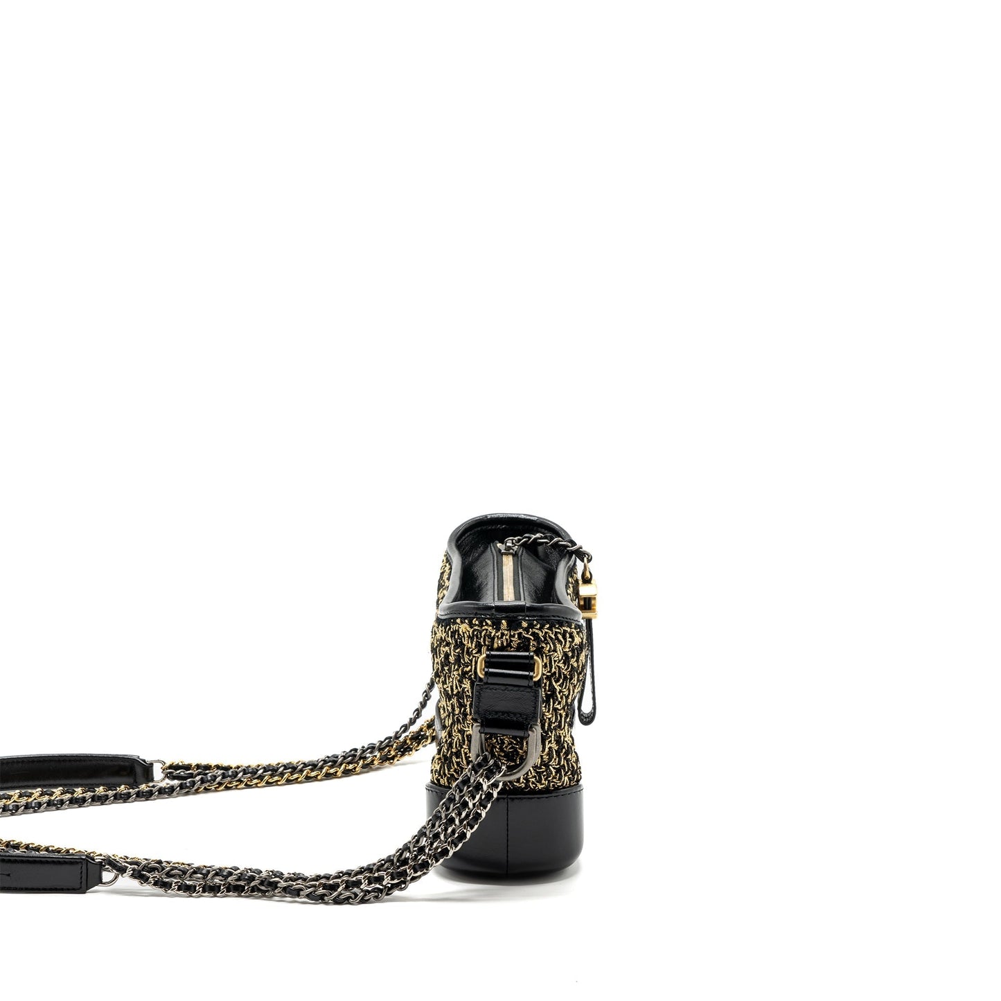 Chanel Gabrielle Hobo Limited Edition Fabric Calfskin Multicolour Black Gold Small Shoulder Bag