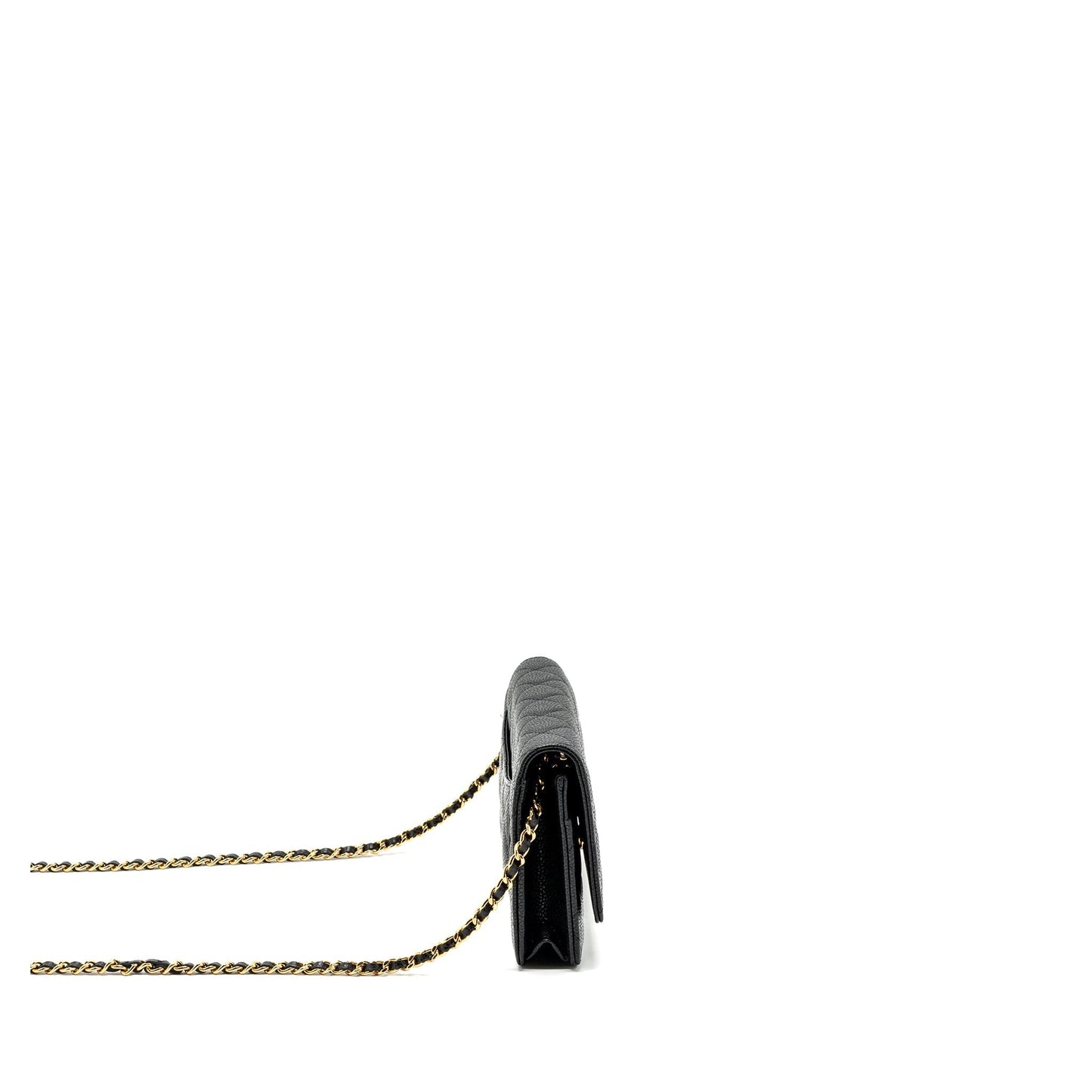 Chanel classic on caviar GHW Black Wallet Case Ghw 15