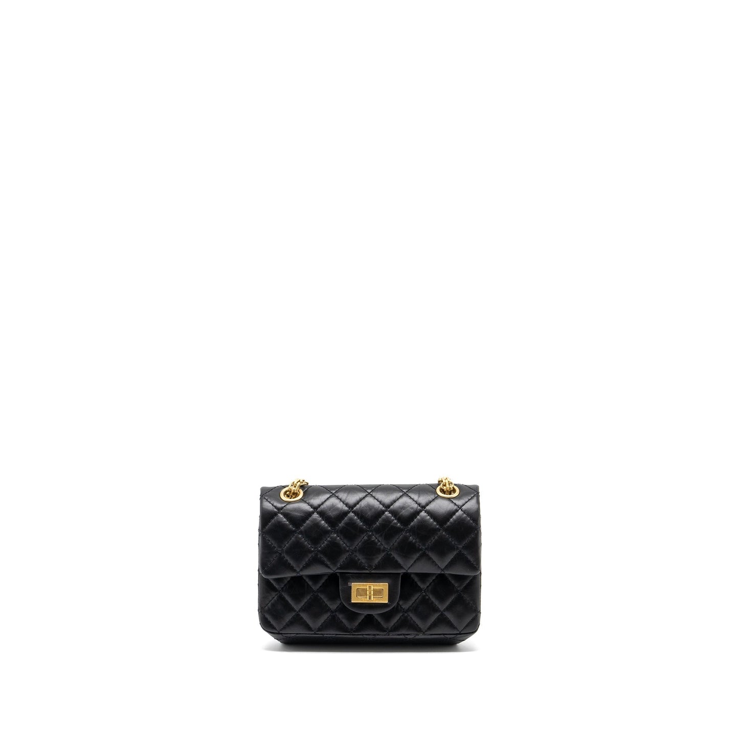 Chanel 2.55 Reissue Flap Aged Calfskin GHW Black Shoulder Bag Microchip 1